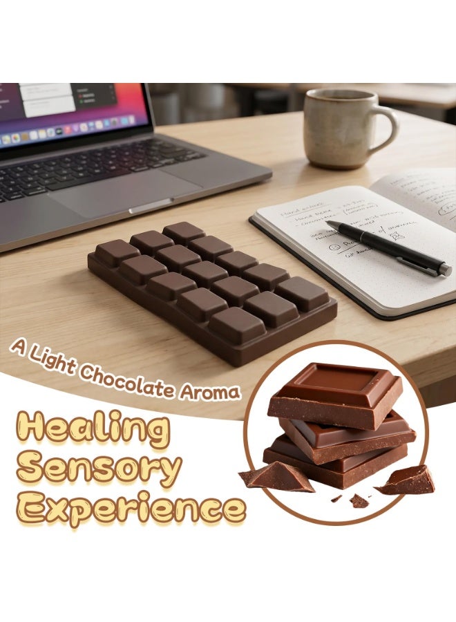 NYVIO 1pc Squishy Chocolate Squeeze Toys for Kids Adults, Slow Rising Black Chocolate Stress Balls for Boys Girls, Ultra Soft Handmade Food Sensory Fidget Toys Anxiety Relief for ADHD/ADD/Autism, Ideal Gifts - Image 5