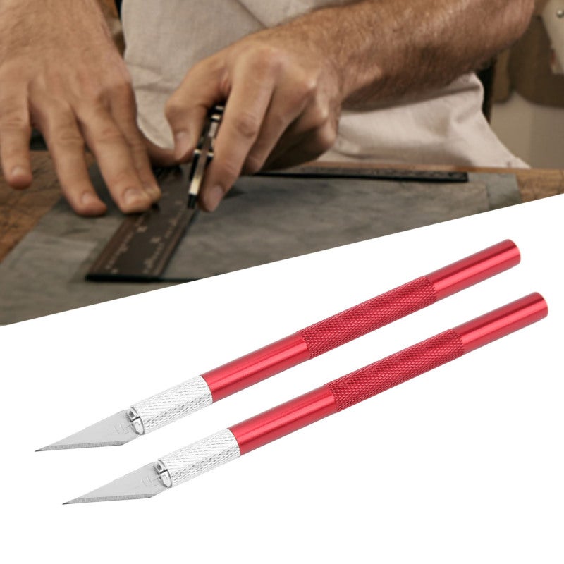 Exacto Knife Set: 20 Replaceable Blades, Easy Blade Replacement System - Multipurpose Accurate Cutting Tool for DIY Craft, Decoupage Art, Hobby Carving - Image 3