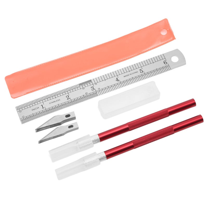 Exacto Knife Set: 20 Replaceable Blades, Easy Blade Replacement System - Multipurpose Accurate Cutting Tool for DIY Craft, Decoupage Art, Hobby Carving - Image 2