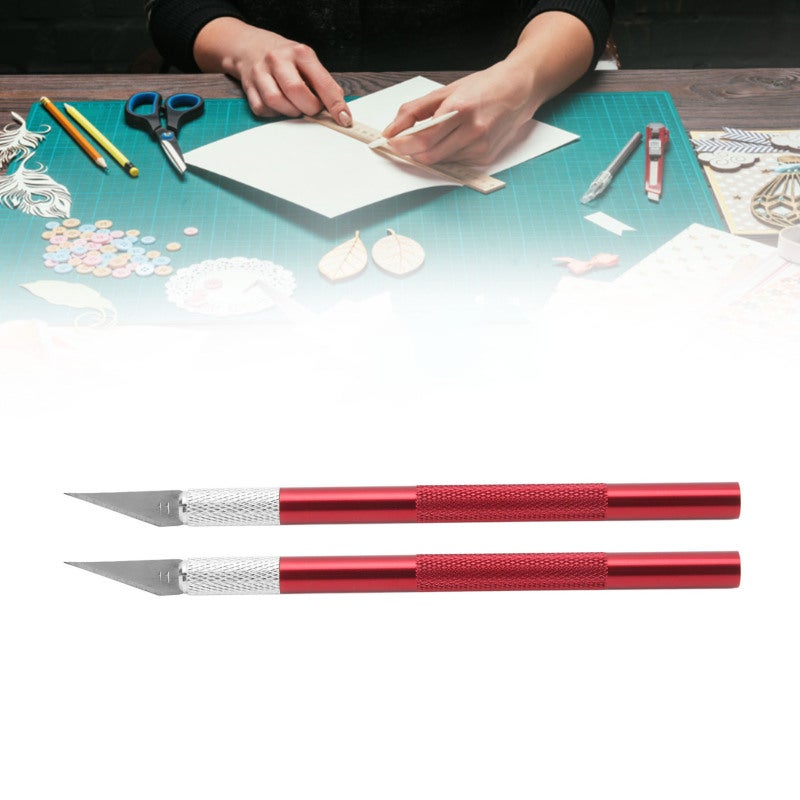 Exacto Knife Set: 20 Replaceable Blades, Easy Blade Replacement System - Multipurpose Accurate Cutting Tool for DIY Craft, Decoupage Art, Hobby Carving - Image 1