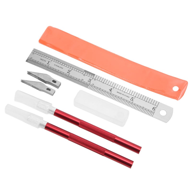 Exacto Knife Set: 20 Replaceable Blades, Easy Blade Replacement System - Multipurpose Accurate Cutting Tool for DIY Craft, Decoupage Art, Hobby Carving - Image 4