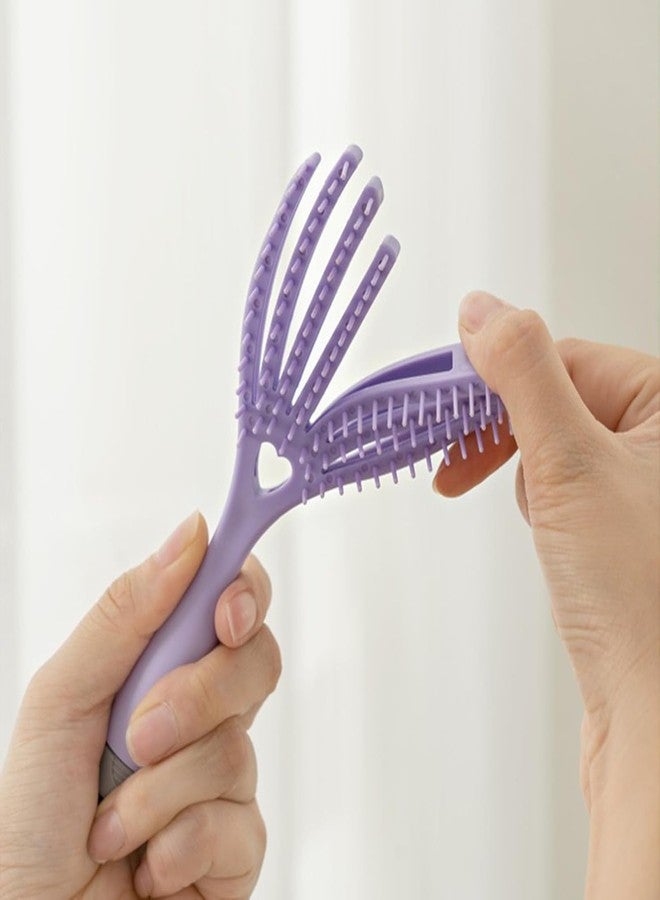 SHOPECOM فرشاة تصفيف الشعر من شوبكوم، فرشاة العناية بالشعر، فرشاة فك تشابك الشعر الرطب والجاف، فرشاة شعر بمشبك فاصل، فرشاة فك تشابك الشعر من صالونات التجميل، مشط للشعر الرطب والجاف - Image 5