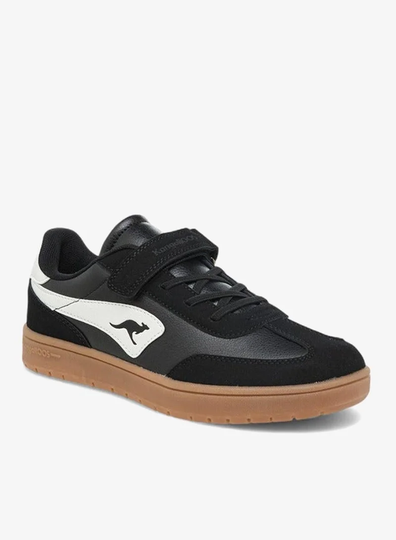 kangaROOS BLACK Women's Panelled Sneakers with Hook and Loop Closure for Women | Best Price UAE