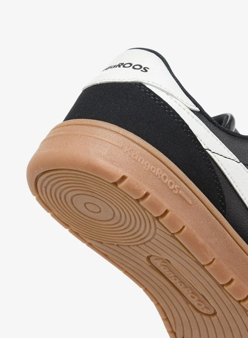 kangaROOS BLACK Women's Panelled Sneakers with Hook and Loop Closure for Women | Best Price UAE