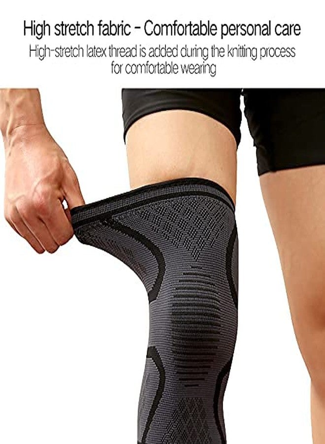 جيرن أكمام ضغط الركبة من جيرن (زوج) للرجال والنساء - دعم الركبة لالتهاب المفاصل، الرباط الصليبي الأمامي والرباط الجانبي الإنسي - دعامة الركبة للصالة الرياضية، الجري، التمارين الرياضية وغيرها من الرياضات - كم الركبة لرفع الأثقال (أزرق، كبير) - Image 5