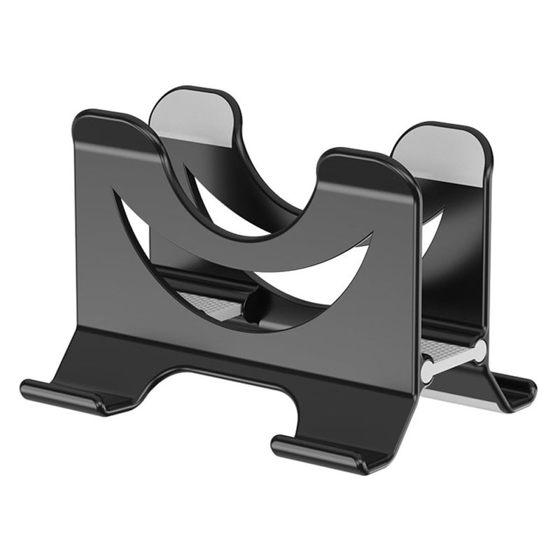 Vertical Laptop Stand Portable Black Notebook Riser with Ventilation Support for Desk Use - Image 2