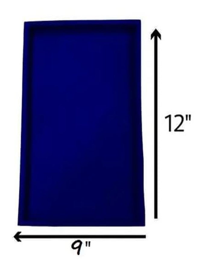 SENTONI Velvet Jewellery Finding Beading Tray Finding Display Organiser Perfect for Necklaces and Bracelets Jewellery Cosmetic Organizer Tray 15x12 Inch Pack of 2 (Black-Blue) - Image 4