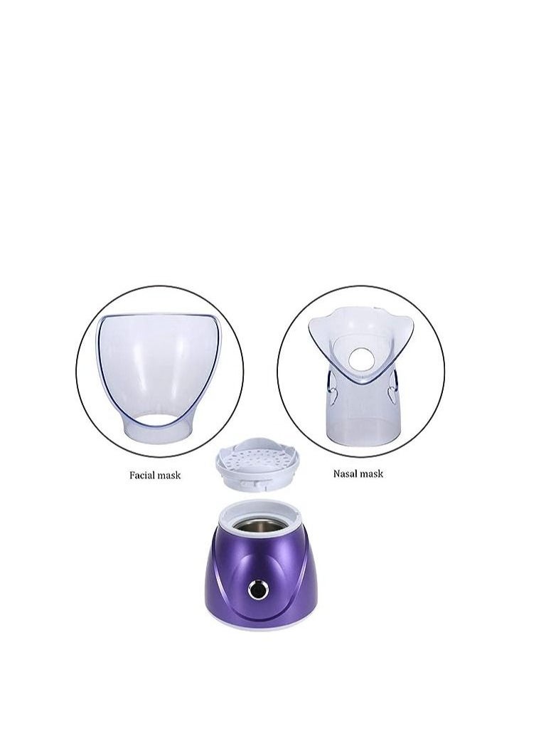 Osenjie - Facial Steamer + Acne Removal Kit, Professional Sinus Steam Inhaler Face Skin Moisturizer Facial Mask Spa with Aromatherapy Diffuser (Classic type+Acne Removal Kit, Purple) - Image 1