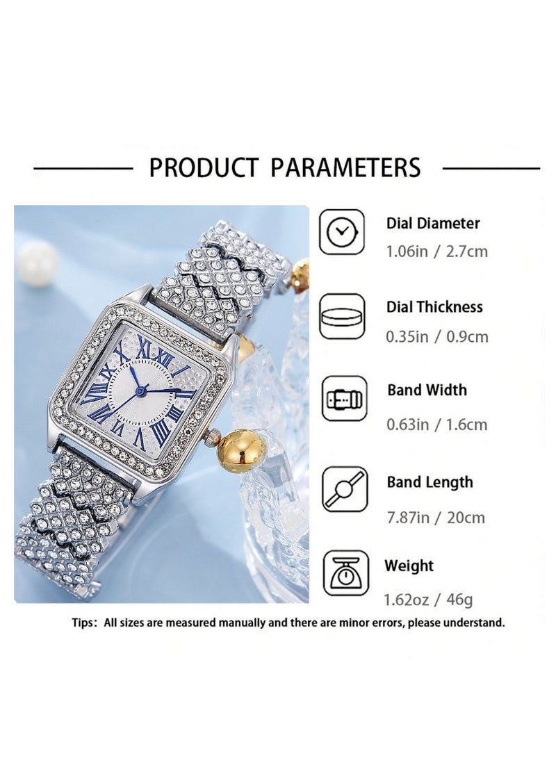 Shining Jewelry Square Quartz Women's Watches, Gift For Women - Image 3