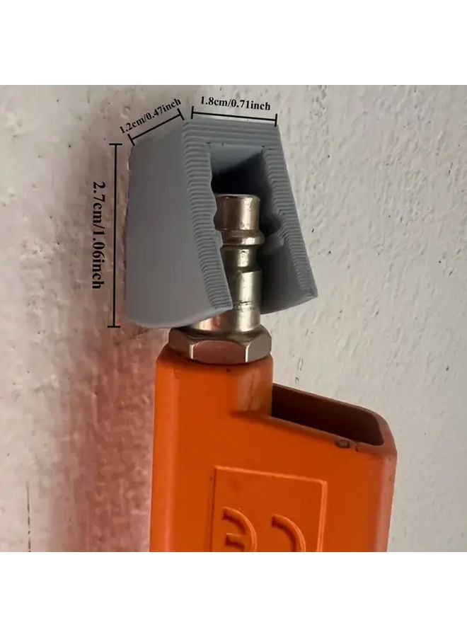 White Wall Mount Air Tool Organizer 4pcs Heavy Duty Plastic Garage Workshop Storage - Image 4