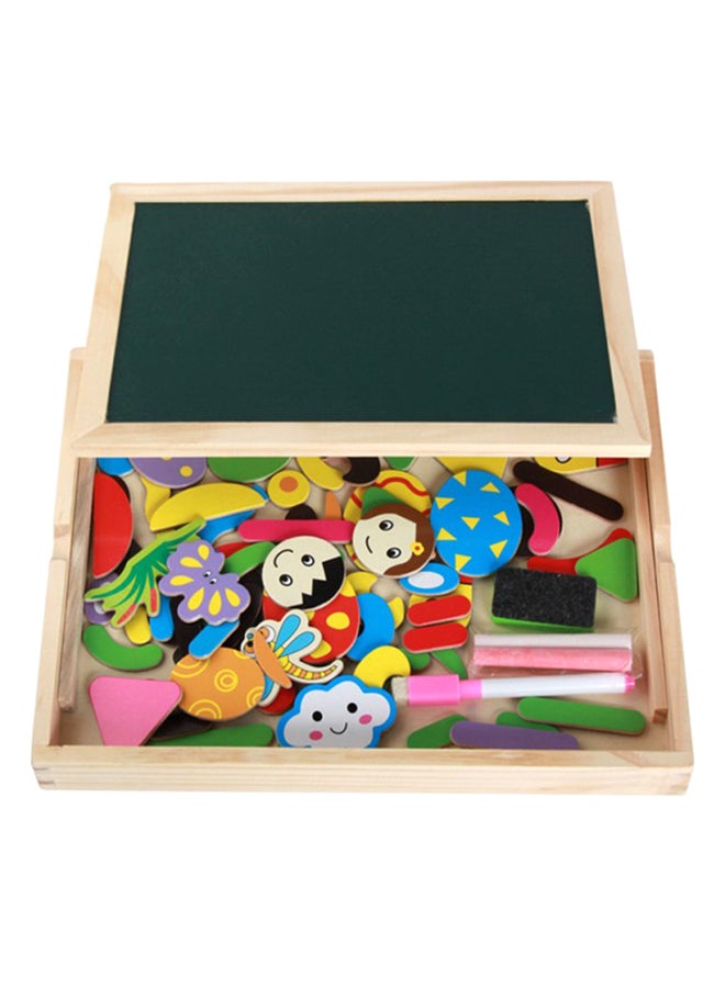 Wood Mother Children's Wooden Puzzle Magnetic Double-Sided Drawing Board Spelling Music Educational Toys  Direct - Image 1