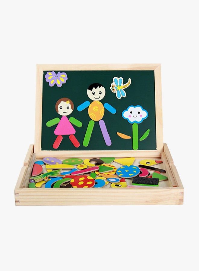 Wood Mother Children's Wooden Puzzle Magnetic Double-Sided Drawing Board Spelling Music Educational Toys  Direct - Image 3