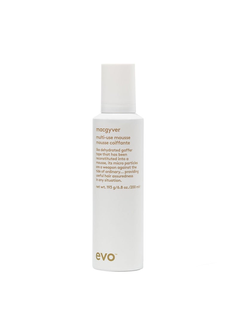 EVO - EVO Macgyver Multi-use Mousse - Texturising Hair Mousse - Instant Volume With Lasting Hold - 200ml / 6.8fl.oz - Image 1