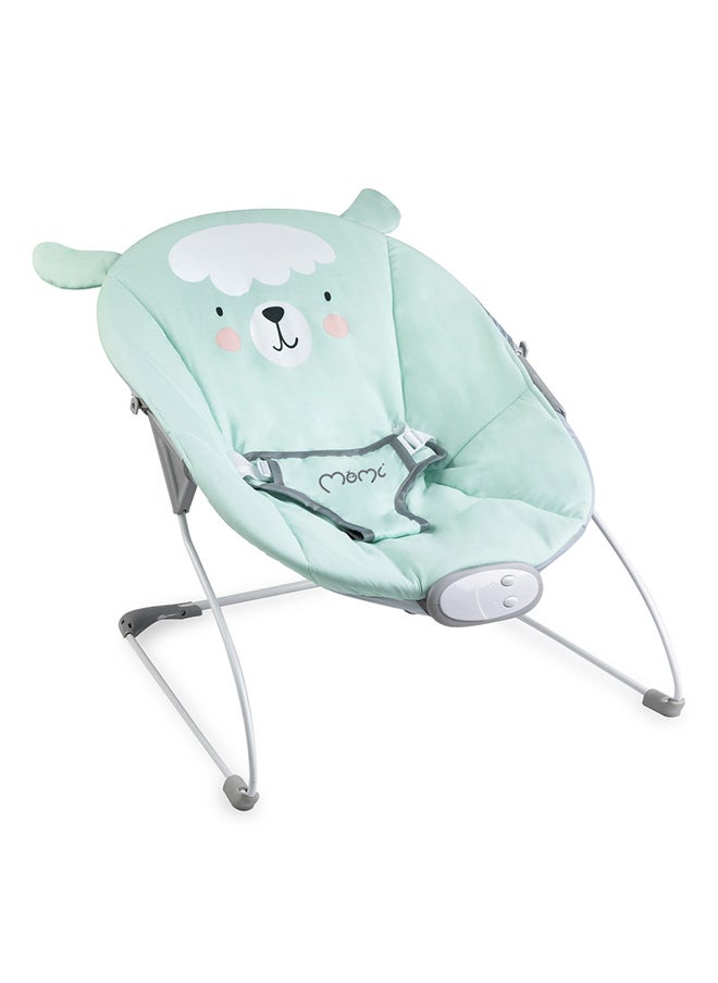 Momi Glossy Lama Lightweight Baby Recliner Bouncer, Sensory Unit With 8 Melodies Vibrations, 3Point Safety Belt, Foldable, Anti-Slip Pad  - Image 1