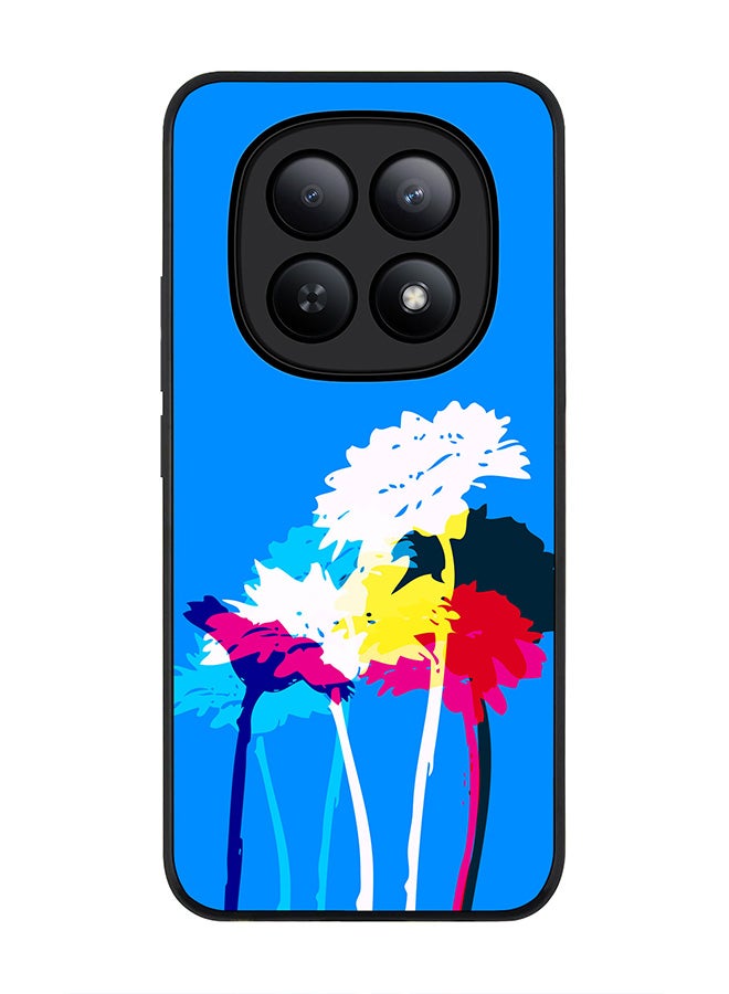 For Xiaomi Redmi Note 15 5G / Poco M8 Case,Slim fit Camera Protection, Shockproof Thin Phone cover  - Bleeding Flowers (Blue)