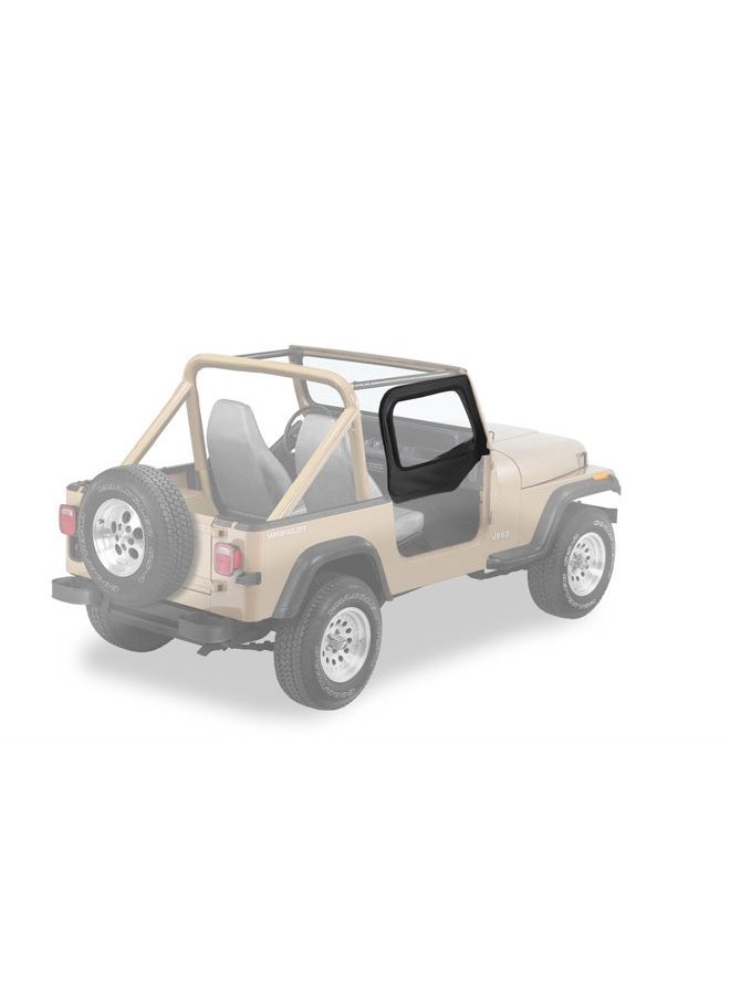 Bestop 5312135 Black Diamond Fabric Door Skins for 1997-2006 Wrangler - Image 3