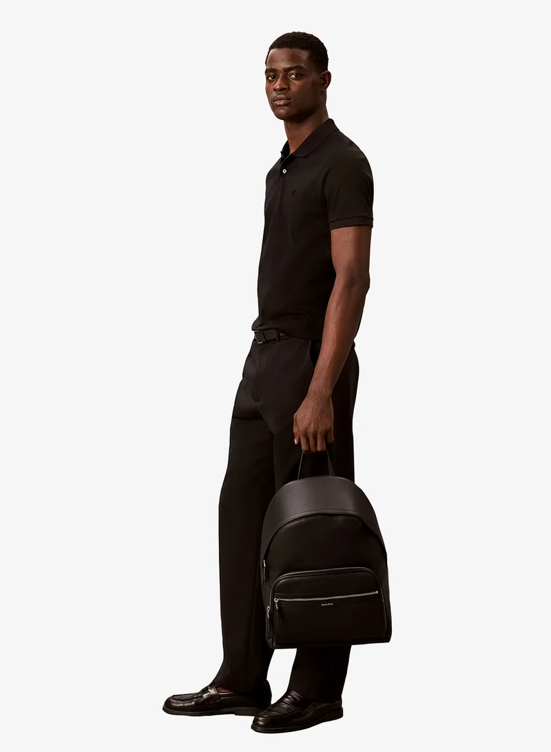 CALVIN KLEIN Emblem Hardware Flap Closure Backpack