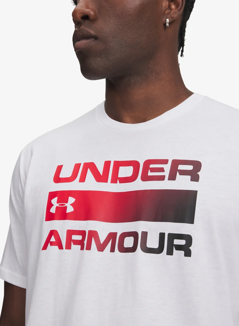 Under Armour White /  / Black Team Issue Wordmark T-Shirt for Men | Best Price UAE
