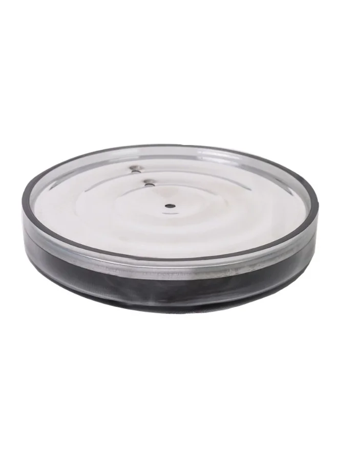 Primanova Lima Premium Round Plastic Soap Dish Black 3 x 12.8 x 12.8 cm