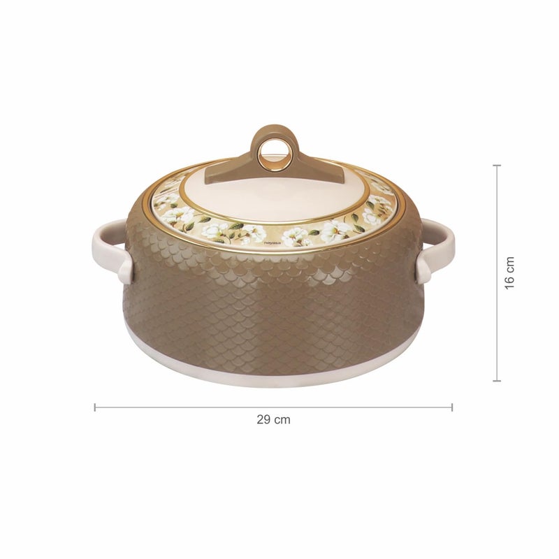 Nayasa Coral 2000 ml Insulated Inner Stainless Steel Casserole Dark Brown - Image 3