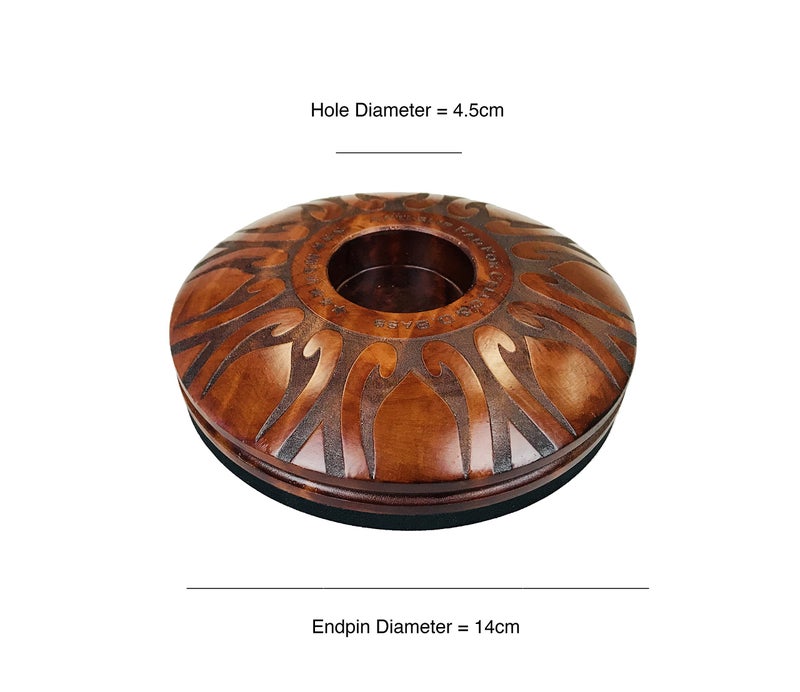 M MI & VI MI&VI Cello and Double Bass Round Endpin Stop - Perfect Anti-Slip Rest, Sound Stopper, Holder Pin, Real Wood - Image 2