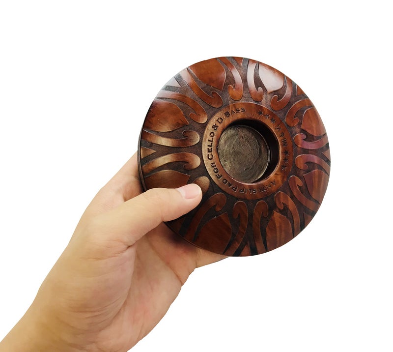 M MI & VI MI&VI Cello and Double Bass Round Endpin Stop - Perfect Anti-Slip Rest, Sound Stopper, Holder Pin, Real Wood - Image 5