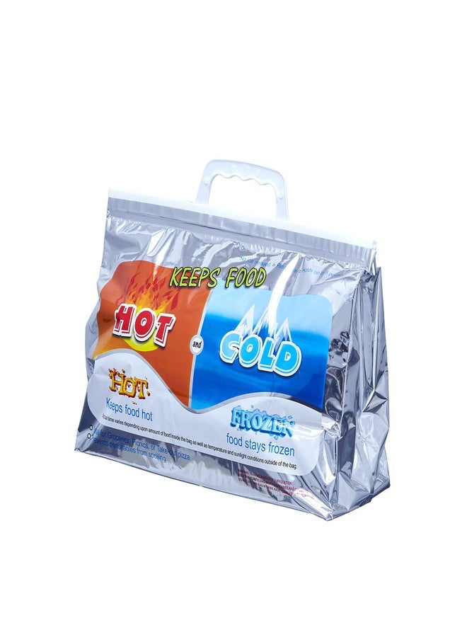 Superio Hot and Cold Insulated Bags for Food Delivery, Grocery Shopping Bags, Food Storage for Hot and Frozen Food for Travel, Disposable Cooler Bag, Reinforced Thermal Lunch Bag (1, 13"x5.5"x8.5") - Image 1