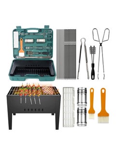 Arabest Barbecue grill, portable charcoal barbecue grill, small folding barbecue grill, suitable for family, outdoor picnic, hiking and other occasions  - Image 1