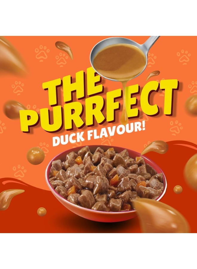 Friskies Friskies Duck Chunks in Gravy Wet Cat Food Pouch 85g  - Image 2