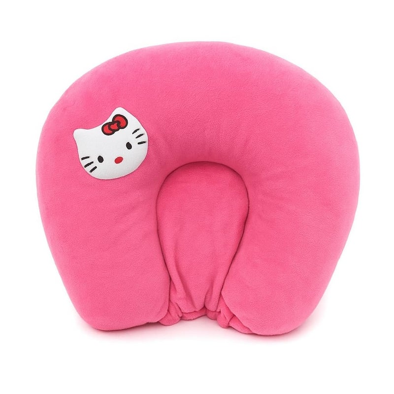S-SQUARE Seed Pillow for New Born Baby Ideal for Round Head Shaping Seed Pillow with Foam Cotton Cover U Shape for Head Shaping Baby 0 to 18 Months Kids (Pink) - Image 1