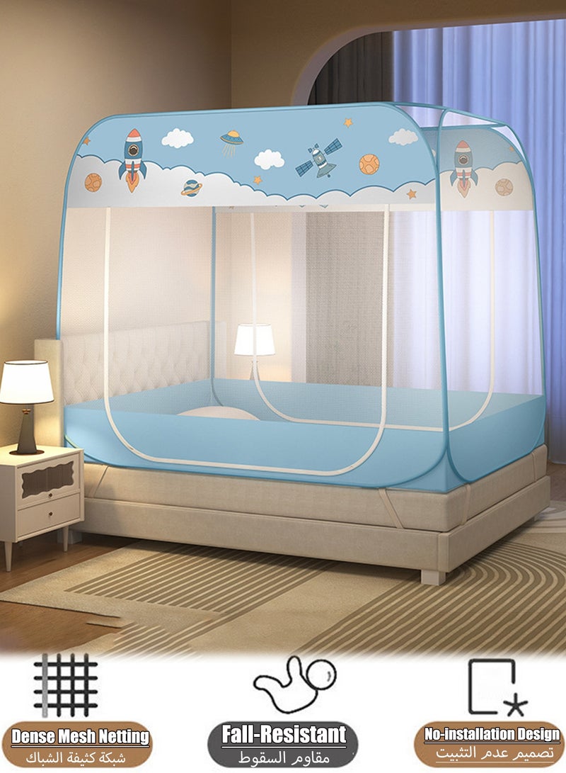 Mosquito Net,Pop-Up Mosquito Net Tent with Bottom – Large-Coverage Bed Canopy with Dual Zippered Doors, Foldable & Quick to Set Up, Insect-Proof, Baby & Toddler Fall Guard – Perfect for Bedroom, Camping, Travel, Fishing, and Outdoor Use  - Image 1