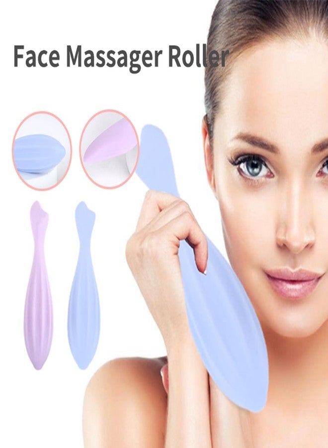URTERYSER Face Roller, Silicone Skin Care Beauty Lifting Contouring Silicone Face Massage Face Roller (Purple) - Image 5