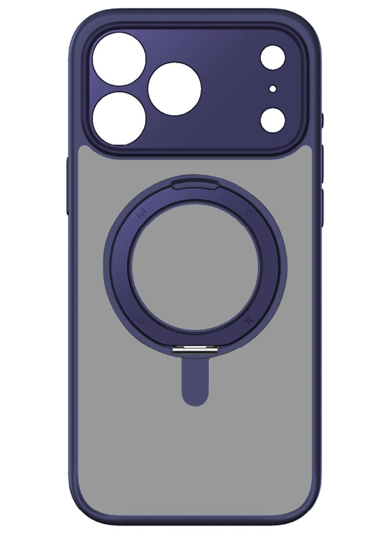 Momax غطاء MOMAX CaseForm Roller Magnetic لجهاز iPhone 17 Pro MAX (2025) [غطاء التحكم بالكاميرا] مع قاعدة قابلة للدوران 360 درجة - أزرق - Image 2