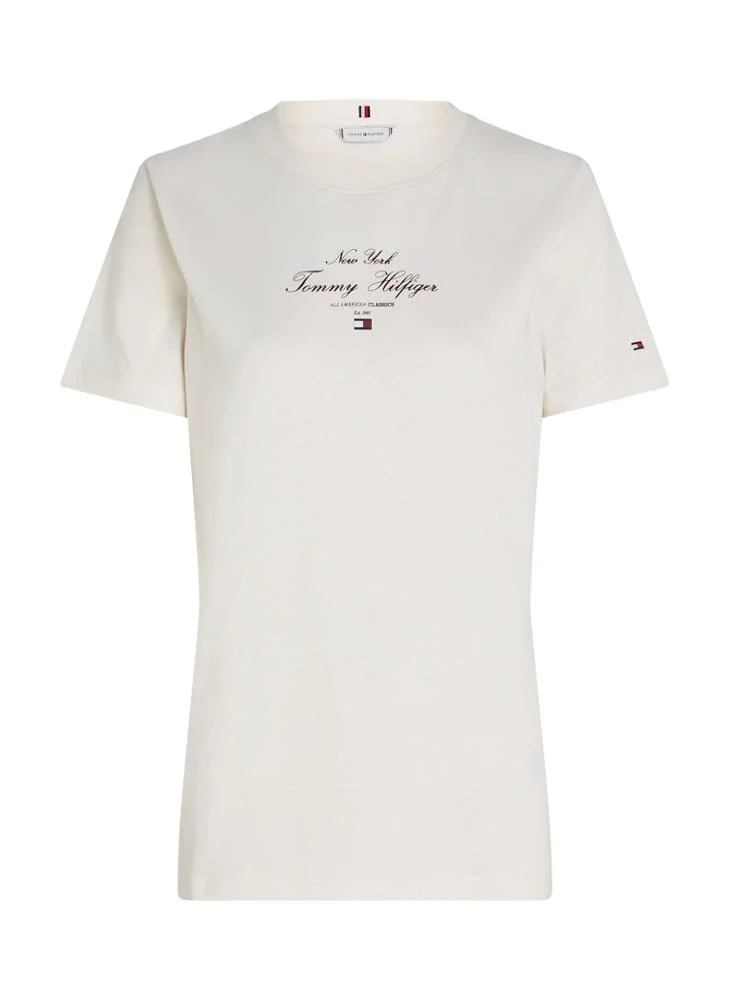 تومي هيلفيغر Crew Neck Graphic T-Shirt