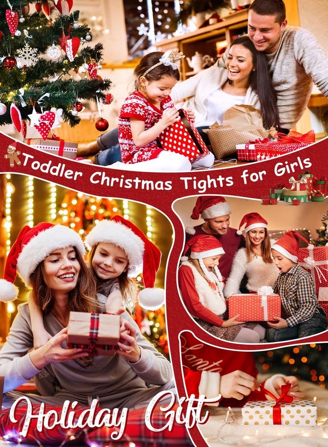 Zando Toddler Christmas Tights Red and Green Toddler Tights 2T-4T - Ultra Soft Seamless Girls Leggings for Winter Christmas Parties Daily - Image 5