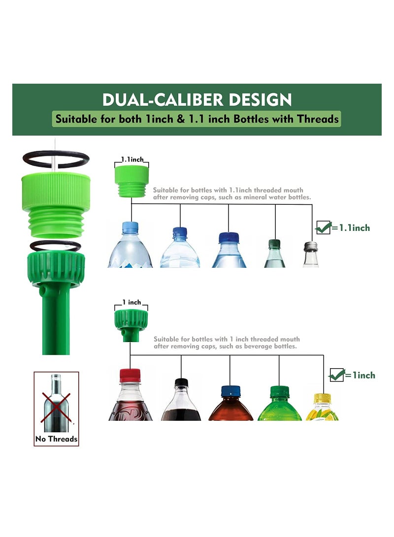 Zikra 4 Pack Plant Watering Devices Plant Drip Irrigation Plant Self Watering Spikes with Anti-tilt Bracket Valve Control Switch Slow Release Drip Irrigation Vacation Plants Watering System - Image 2