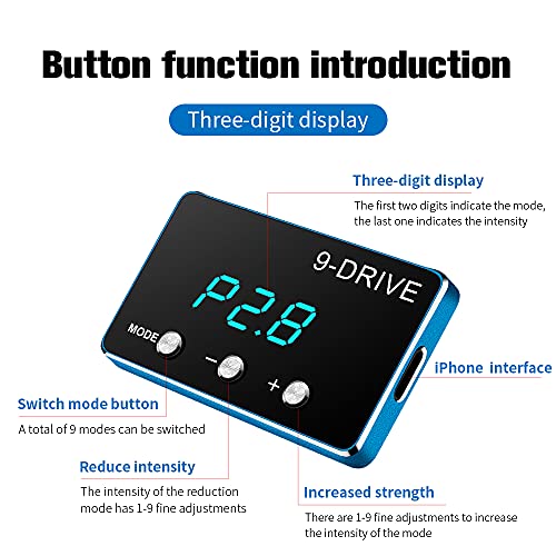 JINKEY Throttle Response Controller, 9 Drive Throttle Controller 9 Mode Electronic Racing Accelerator for DODGE for RAM 1500/2500 2007-2018, for Jeep for Chrysler - Image 3