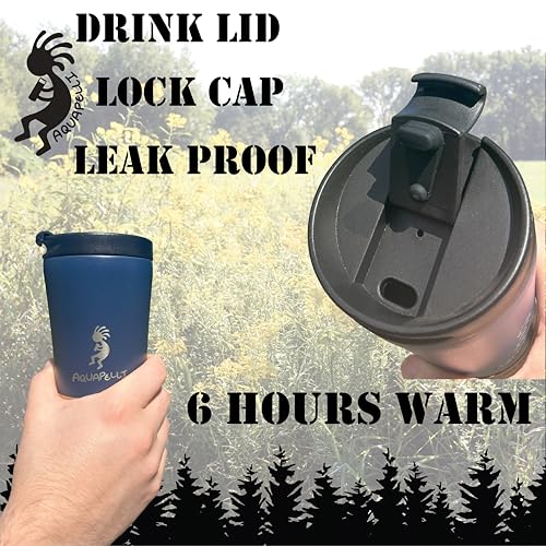 Aquapelli Vacuum Insulated Travel Coffee Mug, 16 Ounces, Blueprint Blue - Image 3