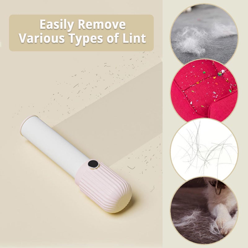 Sgdazo Compact Lint Roller with 150 Sheets - Portable Pet Hair Remover for Clothes, Furniture, and Travel Essentials Household Use, 1 Handle+5 Roller Refills (Pink) - Image 5