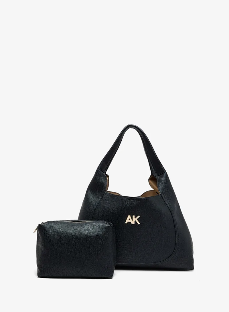Anne Klein Monogram Pu Tote Bag Set
