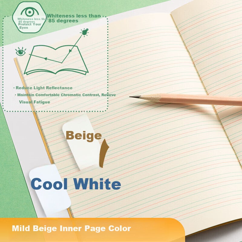 M&G Stationery, 32K English Notebook, 11 Lines Elementary School Homework Book, Copybook And Practice Book, English Four-Line Grid Reading Notebook, 22 Sheets, Pack of 10, K32273, Winter Vacation Homework - Image 3
