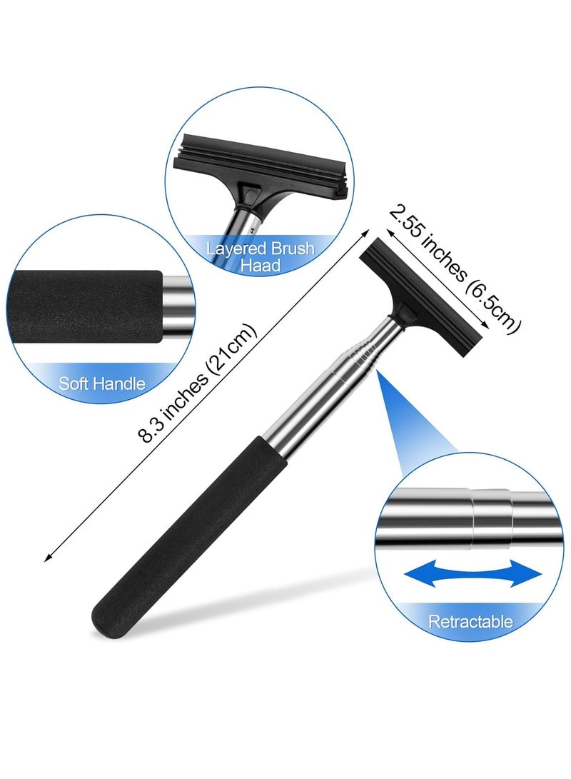 SYOSI 2 Pcs Car Mirror Wiper, 38.6in Handle Car Side Mirror Squeegee, Car Mirror Squeegee, Side Mirror Squeegee, Mini Squeegee for Rainy Foggy Weather - Image 2