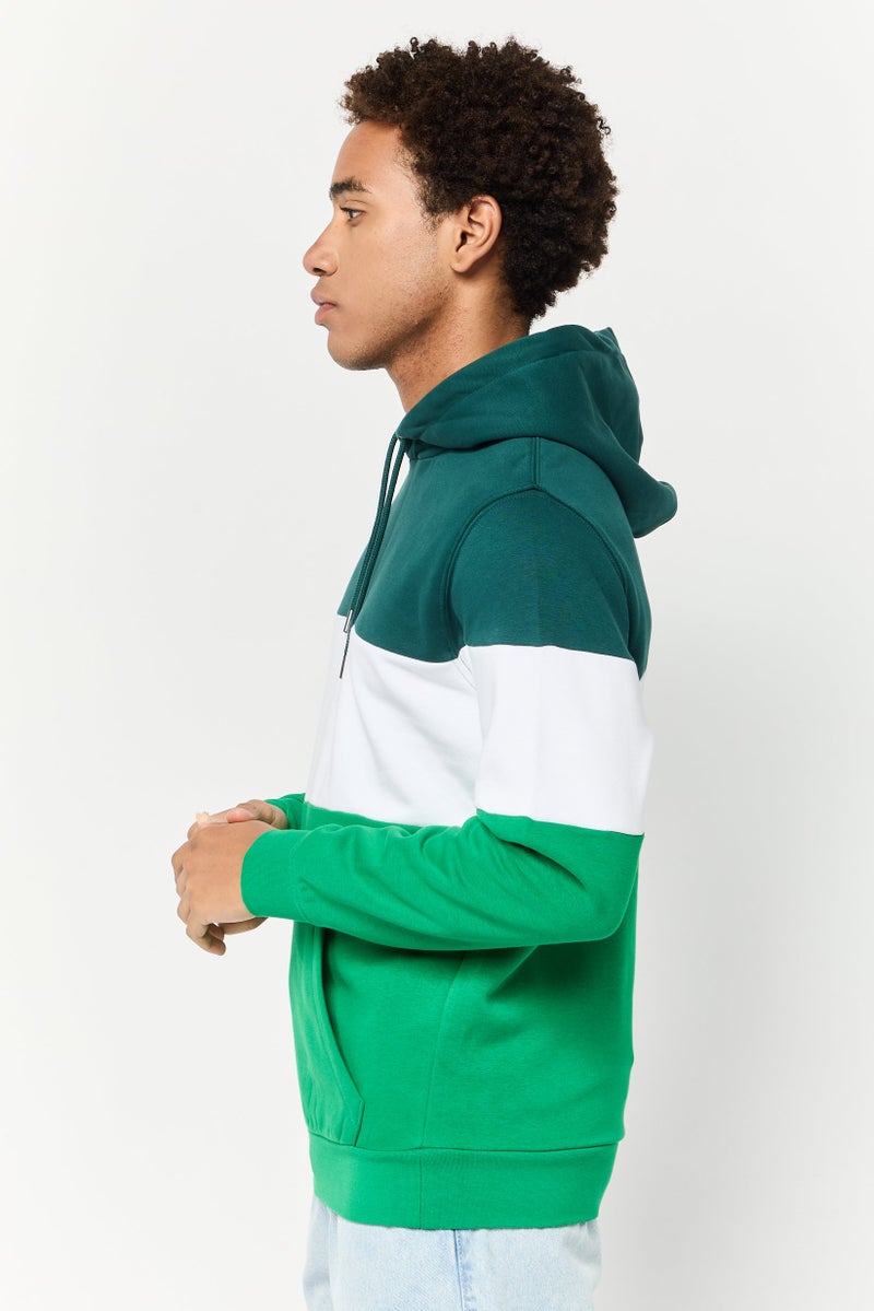 Celio Men Hooded Colorblock Long Sleeves Hoodie, Multicolor - Image 3