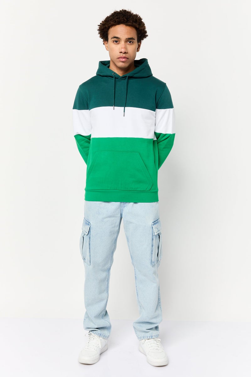 Celio Men Hooded Colorblock Long Sleeves Hoodie, Multicolor - Image 2