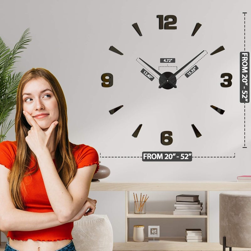 Niceguy Solutions Acrylic Diy Wall ClockFrameless 3DStyle Analog Timekeeper For HomeOfficeBatteryPowered Modern House DecorationSilent Clock Decor With Number Sticker Decals - Image 4