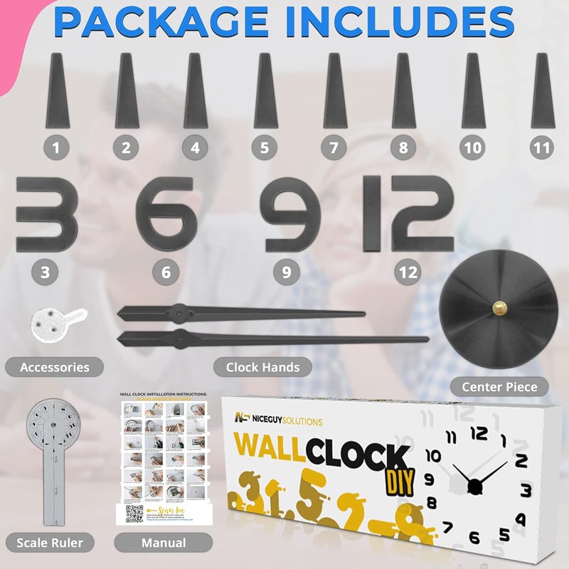 Niceguy Solutions Acrylic Diy Wall ClockFrameless 3DStyle Analog Timekeeper For HomeOfficeBatteryPowered Modern House DecorationSilent Clock Decor With Number Sticker Decals - Image 3