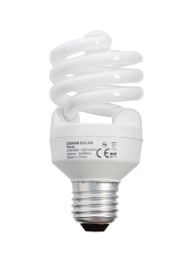 OSRAM مصباح فلوريسنت موفر للطاقة 20 واط 220 فولت مع قاعدة لولبية E27 من 3 قطع - Image 2