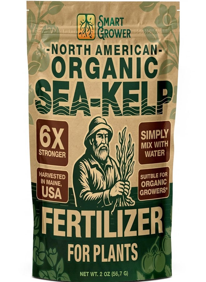 Smart Grower Organic Sea Kelp Fertilizer, Water-Soluble, Indoor & Outdoor, 2 oz - Image 1