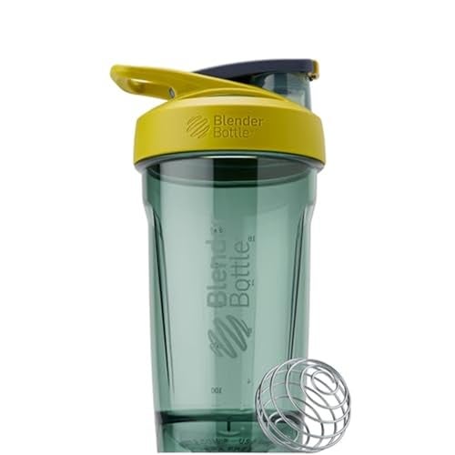 BlenderBottle كوب خلط رياضي من بلندر بوتل مثالي لمخفوقات البروتين وما قبل التمرين سعة 24 أونصة باللون الأصفر - Image 2