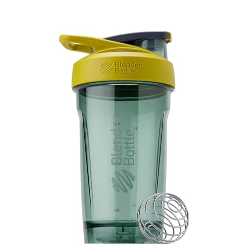 BlenderBottle كوب خلط رياضي من بلندر بوتل مثالي لمخفوقات البروتين وما قبل التمرين سعة 24 أونصة باللون الأصفر - Image 3